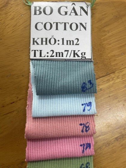 VẢI THUN BO GÂN COTTON