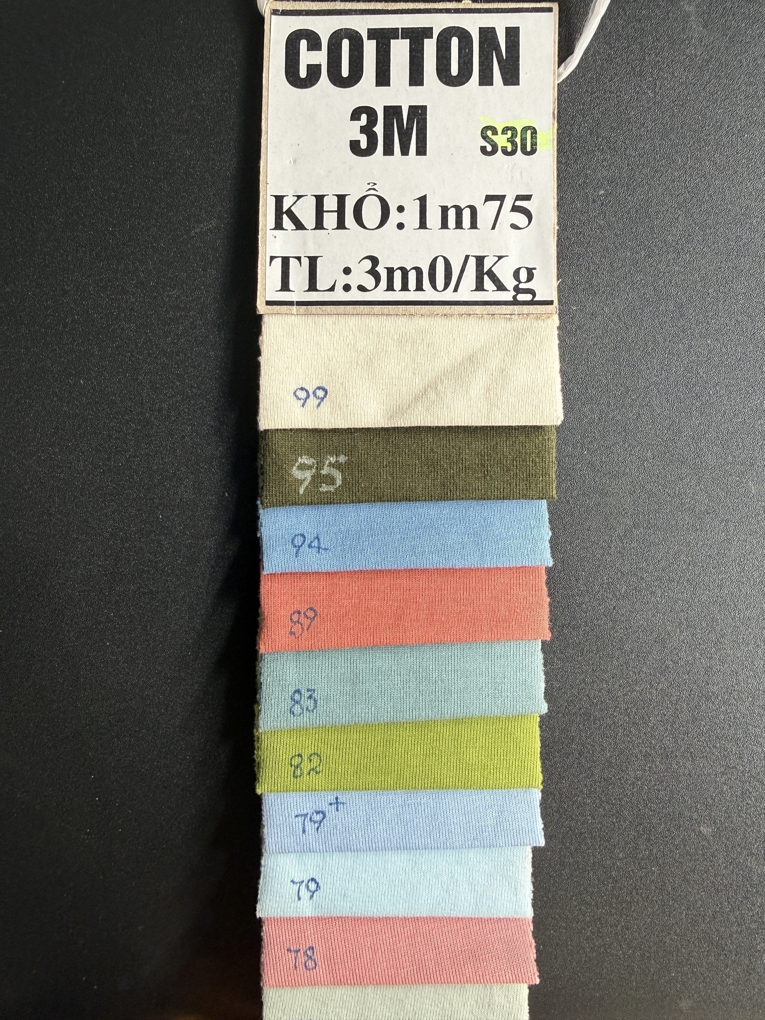 VẢI THUN COTTON 30 GIÁ RẺ LOẠI 1