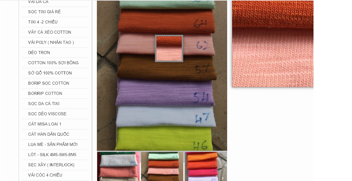 Vải thun cotton sớ gỗ
