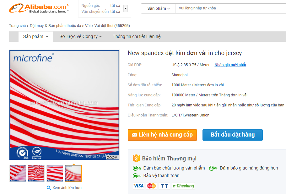 Vải thun 4 chiều khác vải thun 2 chiều